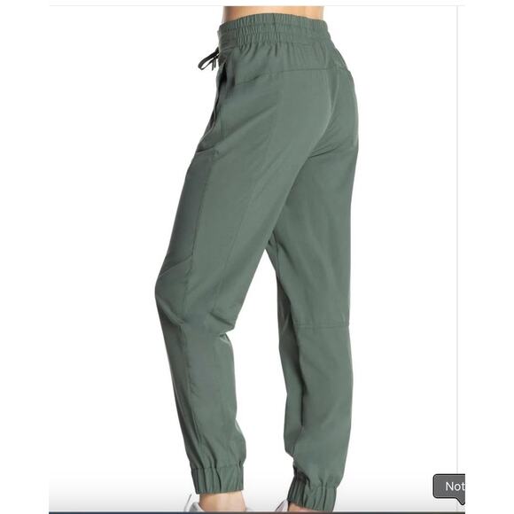 EDDIE BAUER NWOT Track Stripe Mid-rise Woven Jogger Pants M Agave Green - Picture 1 of 9